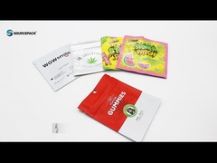 3 gommi di CBD sigillati laterali sacchetti Mylar erba cannabis imballaggio 3,5 g sacchetto zipper