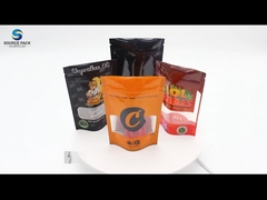 3.5g Cannabis di plastica Stand Up Bag Ziplock Weed Mylar Bags per l' imballaggio della marijuana con finestra