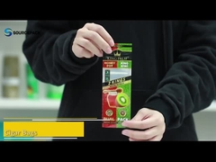 3 sigilli laterali sacchetti di sigaro in plastica con cerniera con sacchetto di imballaggio pre-arrotolato