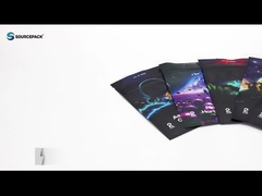 Sacchetto di imballaggio per erba con cerniera personalizzata 3 sigilli laterali sacchetto Mylar con stampa digitale