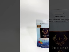 Sacchetto di imballaggio con gomma di CBD stampata in metallo con sacchetto a cerniera con protezione UV